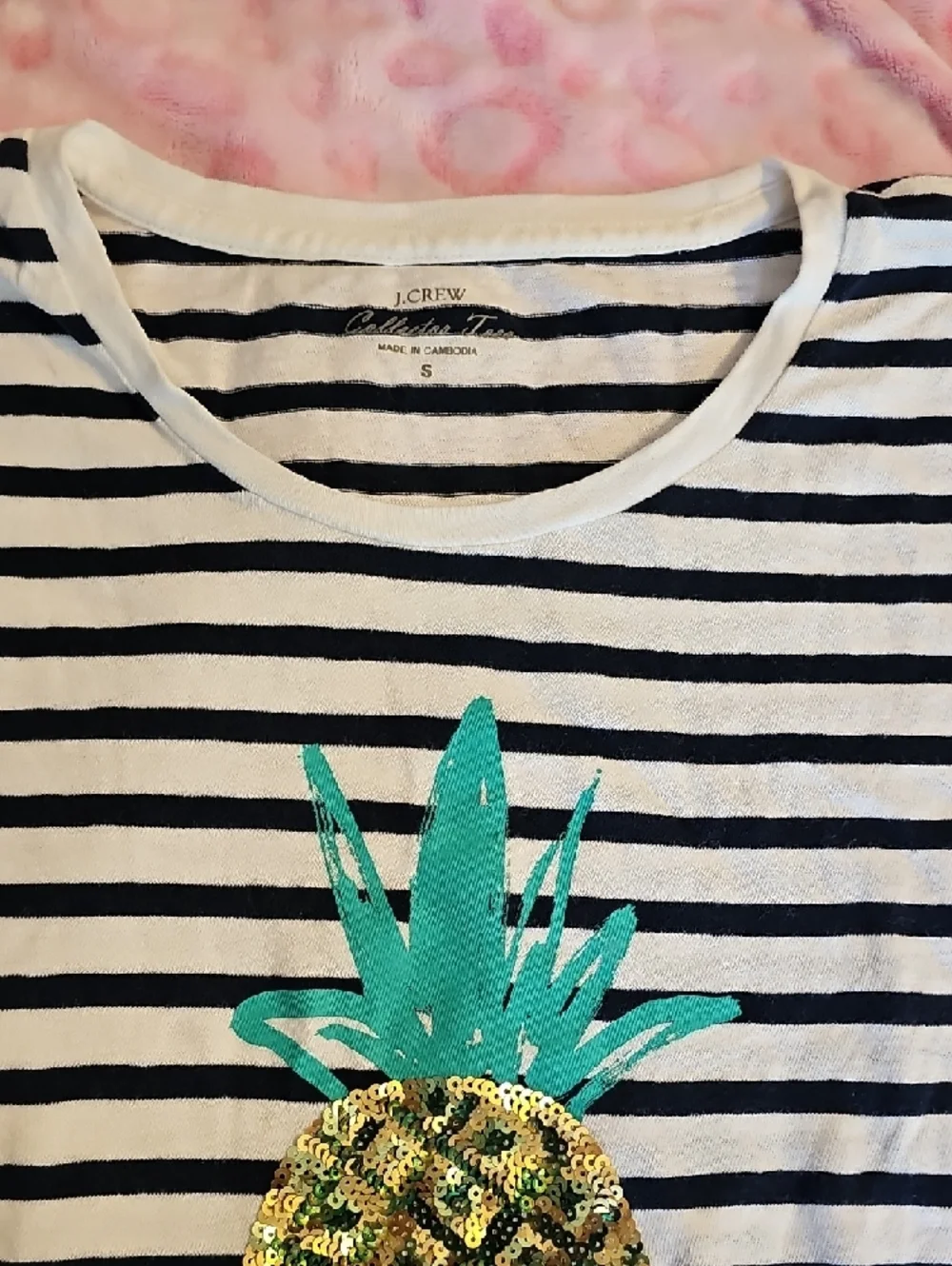 J. Crew Pineapple Sequin Tee - Picture 2 of 6